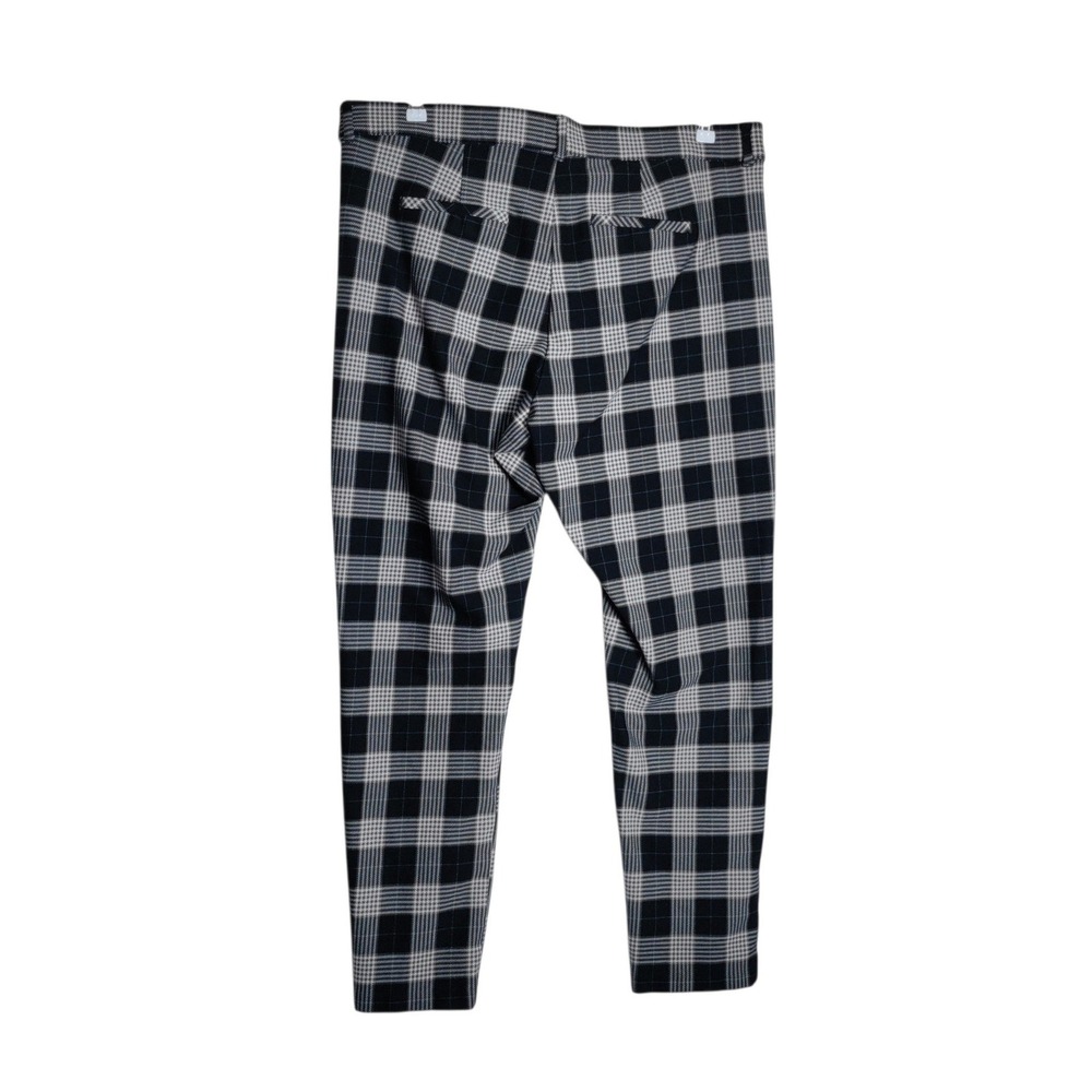 Studio by Torrid Black White Plaid Tapered Trousers Tall Size 18T Houndstooth